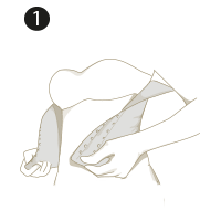 enfiler sa gaine ventre plat etape 1